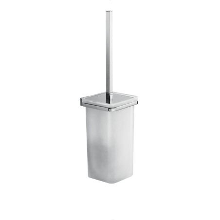Gedy 5733-03 scopino da parete con ciuffo in setole bianco con tazza interna rimovibile serie GLAMOUR