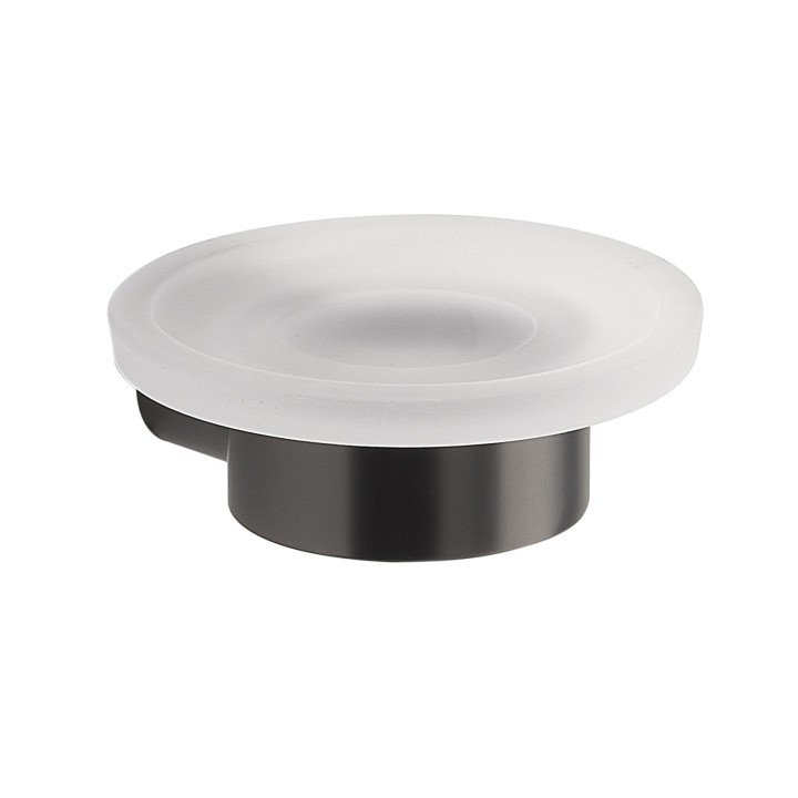 Gedy PI11 portasapone da parete con contenitore in vetro satinato serie PIRENEI Gedy PI11 portasapone da parete con contenitore in vetro satinato serie PIRENEI