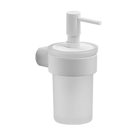 Gedy PI81 dosasapone da parete con contenitore in vetro satinato ed erogatore in plastica serie PIRENEI