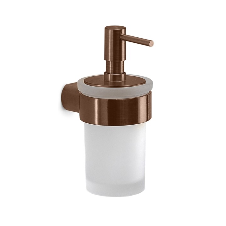 Gedy PI81 dosasapone da parete con contenitore in vetro satinato ed erogatore in plastica serie PIRENEI Gedy PI81 dosasapone da parete con contenitore in vetro satinato ed erogatore in plastica serie PIRENEI
