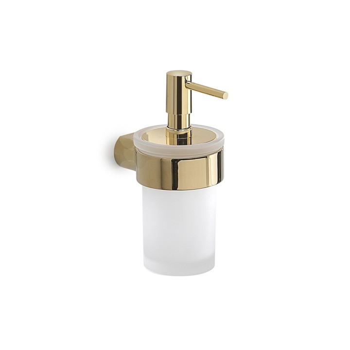Gedy PI81 dosasapone da parete con contenitore in vetro satinato ed erogatore in plastica serie PIRENEI Gedy PI81 dosasapone da parete con contenitore in vetro satinato ed erogatore in plastica serie PIRENEI