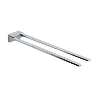Gedy 3822 portasalviette fisso a due braccia da parete serie KANSAS