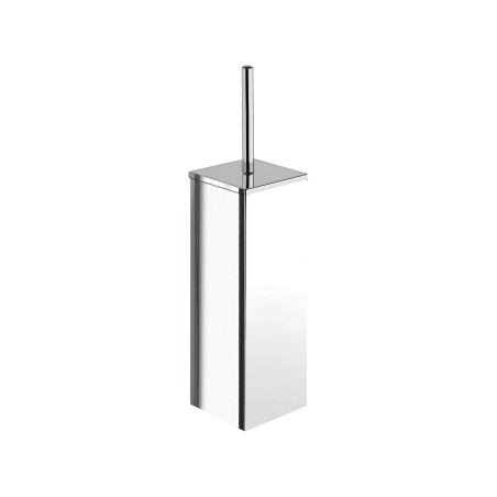 Gedy 3833 scopino da appoggio con ciuffo in setole bianco e tazza interna estraibile serie KANSAS