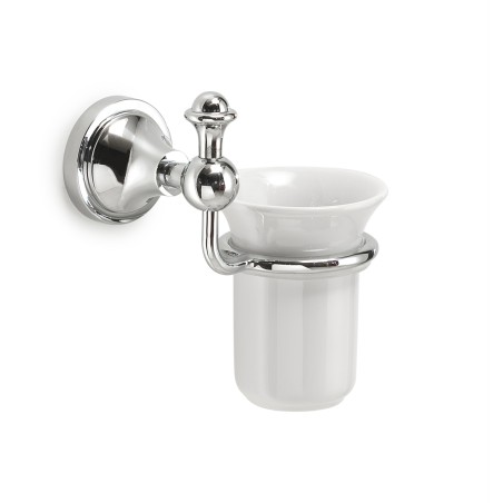 Gedy NV10 portaspazzolini da parete con contenitore in ceramica serie NEVIS