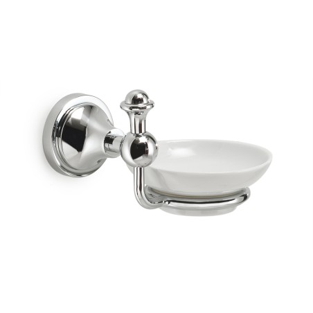 Gedy NV11 portasapone da parete con contenitore in ceramica serie NEVIS