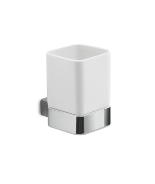 Gedy SG10 portaspazzolini da parete con contenitore in ceramica bianca serie SPLUGA
