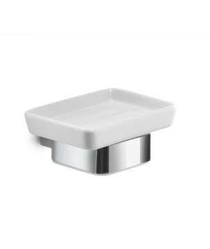 Gedy SG11 portasapone da parete con contenitore in ceramica bianca serie SPLUGA