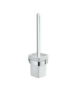 Gedy SG33-03 scopino da parete con ciuffo in setole bianco e tazza in ceramica bianca serie SPLUGA