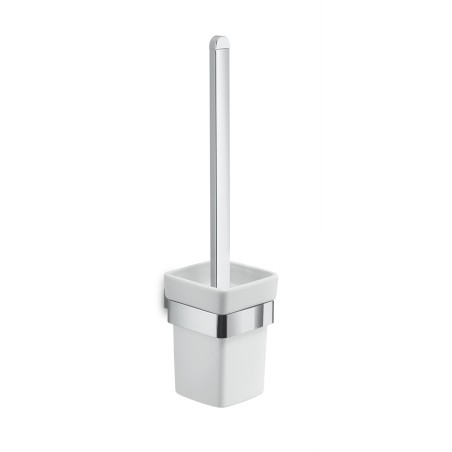 Gedy SG33-03 scopino da parete con ciuffo in setole bianco e tazza in ceramica bianca serie SPLUGA