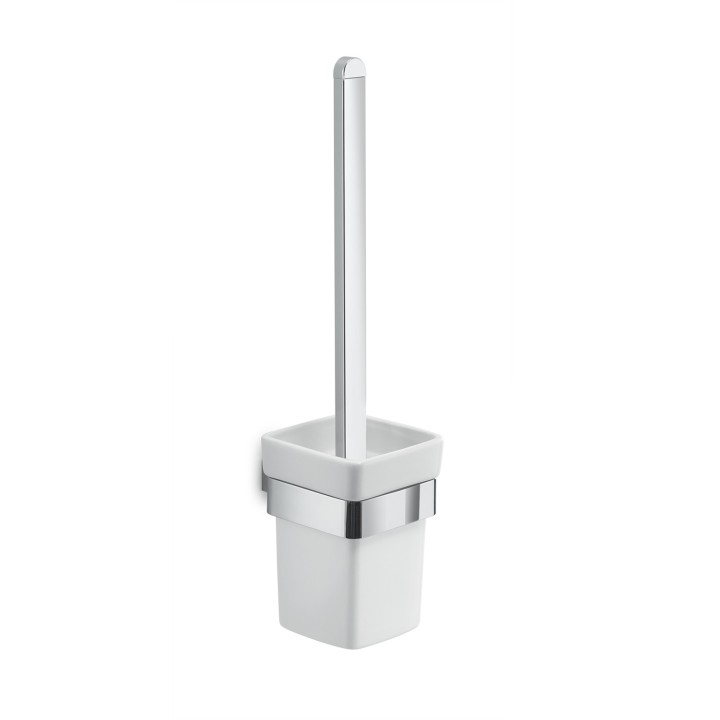 Gedy SG33-03 scopino da parete con ciuffo in setole bianco e tazza in ceramica bianca serie SPLUGA