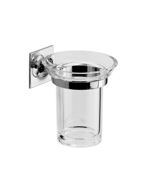 Gedy WZ11 portasapone da parete con contenitore in metacrilato trasparente serie WIZARD