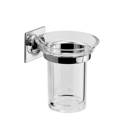 Gedy WZ11 portasapone da parete con contenitore in metacrilato trasparente serie WIZARD