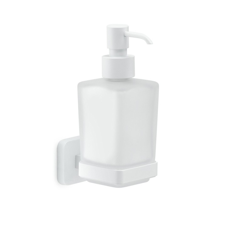 Gedy TO81 dosasapone da parete con contenitore in vetro satinato ed erogatore in acciaio inox serie TONGA Gedy TO81 dosasapone da parete con contenitore in vetro satinato ed erogatore in acciaio inox serie TONGA