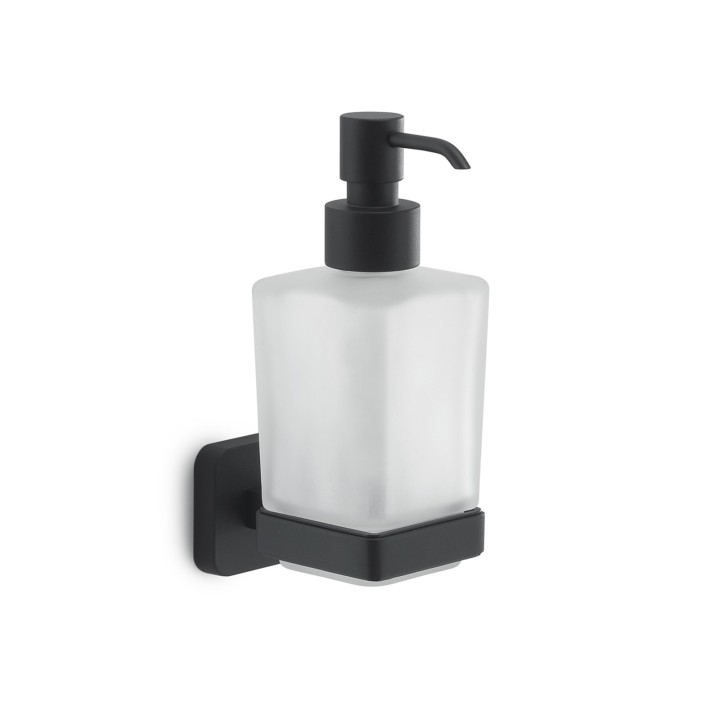 Gedy TO81 dosasapone da parete con contenitore in vetro satinato ed erogatore in acciaio inox serie TONGA Gedy TO81 dosasapone da parete con contenitore in vetro satinato ed erogatore in acciaio inox serie TONGA
