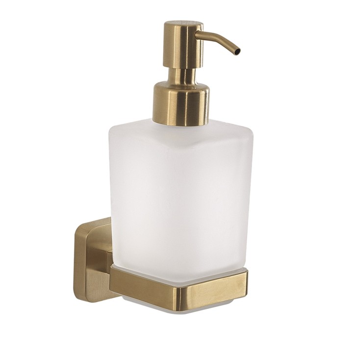 Gedy TO81 dosasapone da parete con contenitore in vetro satinato ed erogatore in acciaio inox serie TONGA Gedy TO81 dosasapone da parete con contenitore in vetro satinato ed erogatore in acciaio inox serie TONGA