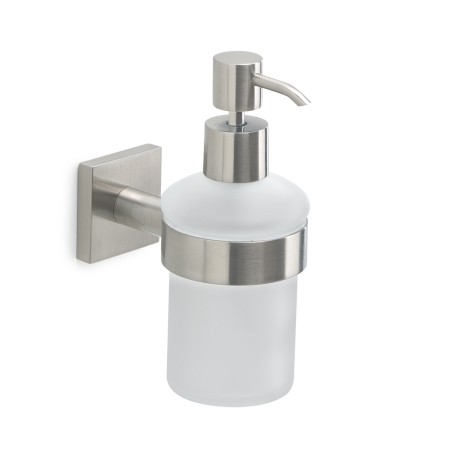 Gedy FJ81 dosasapone da parete con contenitore in vetro satinato ed erogatore in cromall serie FUJI