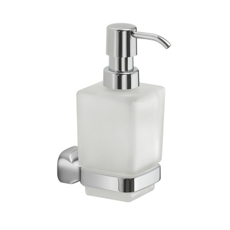 Gedy ST80 dosasapone da parete con contenitore in vetro satinato ed erogatore in plastica serie STELVIO