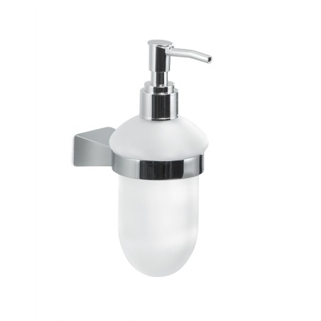 Gedy TN80 dosasapone da parete con contenitore in vetro satinato ed erogatore in plastica serie TONALE