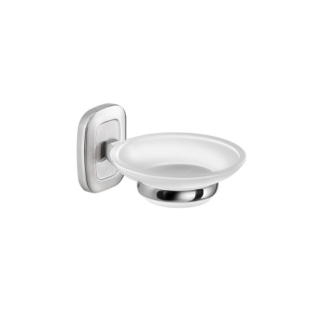 Gedy EV11 portasapone da parete con contenitore in vetro satinato serie EVEREST