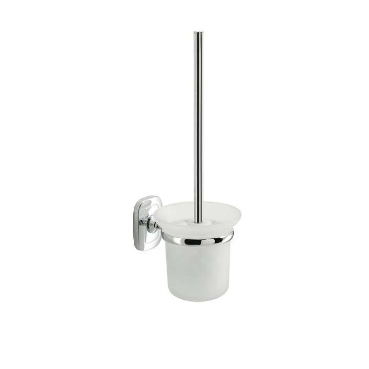 Gedy EV33-03 scopino da parete con ciuffo in setole bianco e tazza interna estraibile serie EVEREST
