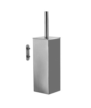 Gedy NE33-03 scopino da parete in finitura lucida con ciuffo in setole nero e tazza interna estraibile serie NEMESIA