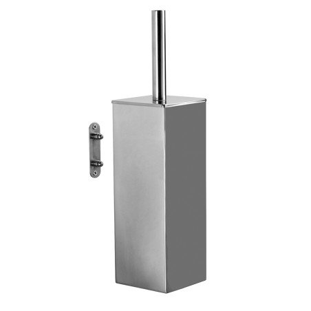 Gedy NE33-03 scopino da parete in finitura lucida con ciuffo in setole nero e tazza interna estraibile serie NEMESIA