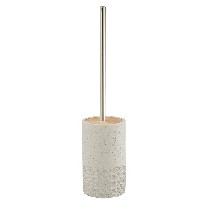Gedy 4933 portascopino da appoggio con ciuffo in setole nero serie AFRODITE