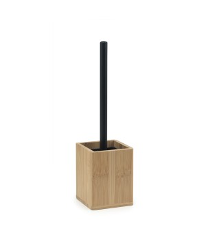 Gedy BN33 portascopino da parete con ciuffo in setole nero serie BONNIE