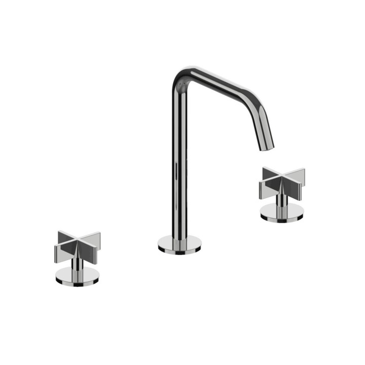 Fratelli Frattini 39068 batteria lavabo bocca alta girevole senza scarico serie DON CHISCIOTTE Fratelli Frattini 39068 batteria lavabo bocca alta girevole senza scarico serie DON CHISCIOTTE