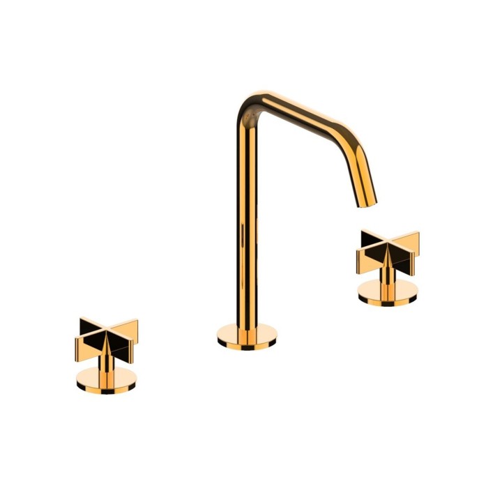Fratelli Frattini 39068 batteria lavabo bocca alta girevole senza scarico serie DON CHISCIOTTE Fratelli Frattini 39068 batteria lavabo bocca alta girevole senza scarico serie DON CHISCIOTTE