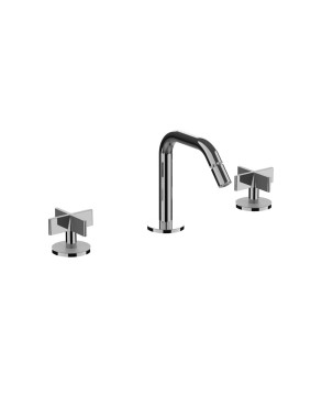 Fratelli Frattini 39104 batteria bidet a 3 fori con piantane prolungate senza scarico 1"1/4 serie DON CHISCIOTTE