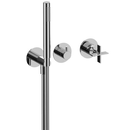 Fratelli Frattini 39559V3 parte esterna visibile monocomando vasca incasso deviatore ceramico 3 vie serie DON CHISCIOTTE