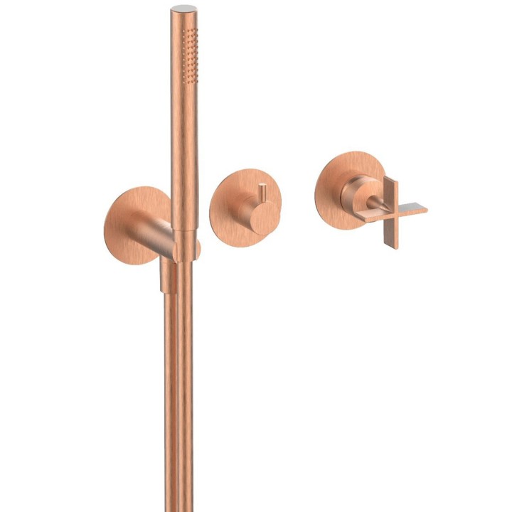 Fratelli Frattini 39559V3 parte esterna visibile monocomando vasca incasso deviatore ceramico 3 vie serie DON CHISCIOTTE