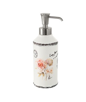 Gedy CI80 dosasapone da appoggio con erogatore in plastica nichel lucido serie CLOTHILDE