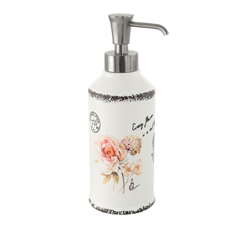 Gedy CI80 dosasapone da appoggio con erogatore in plastica nichel lucido serie CLOTHILDE