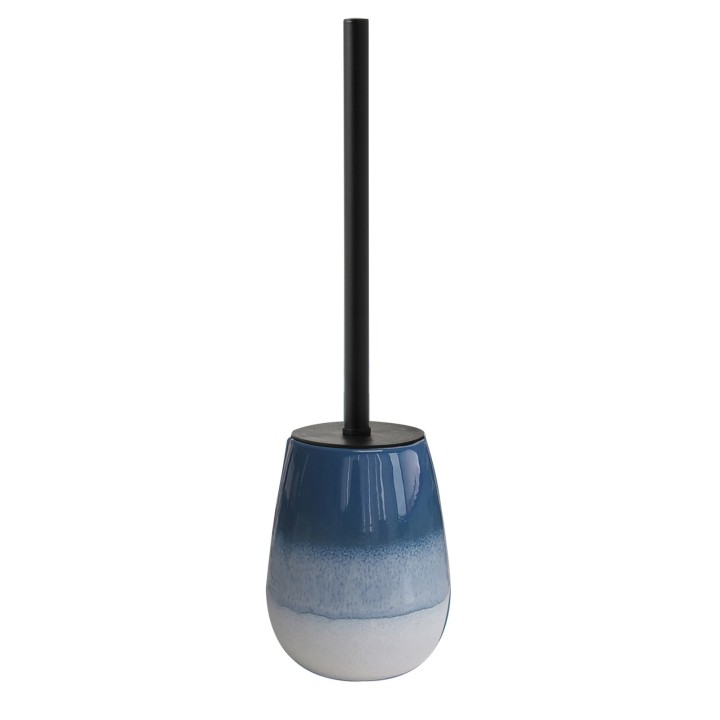 Gedy SJ33 portascopino da appoggio con ciuffo in setole nero serie SHEJLA