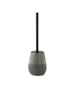Gedy WL33 portascopino da appoggio con ciuffo in setole nero serie WILMA