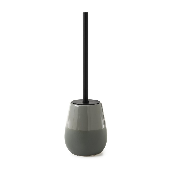 Gedy WL33 portascopino da appoggio con ciuffo in setole nero serie WILMA