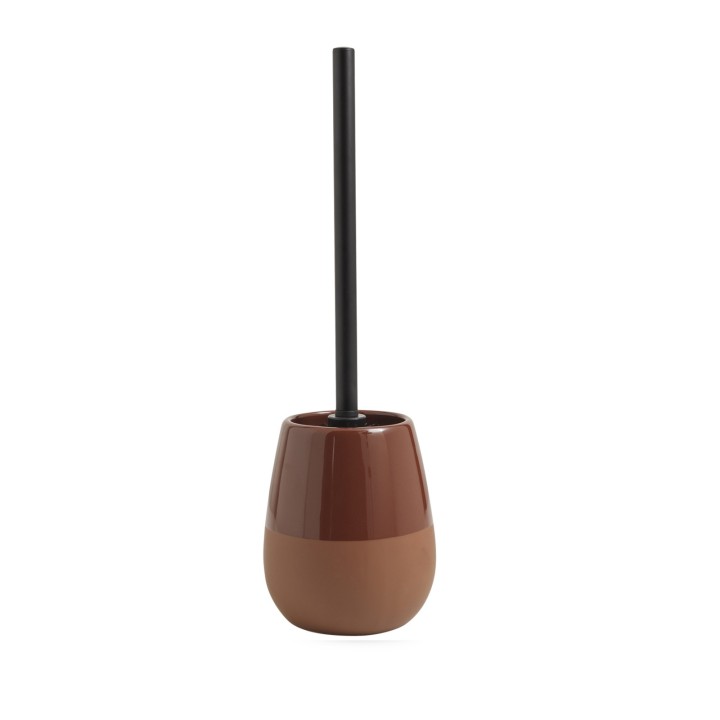 Gedy WL33 portascopino da appoggio con ciuffo in setole nero serie WILMA