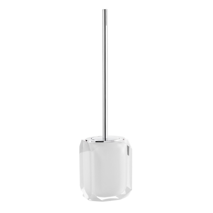 Gedy CH33 portascopino da appoggio con ciuffo in setole nero serie CHANELLE