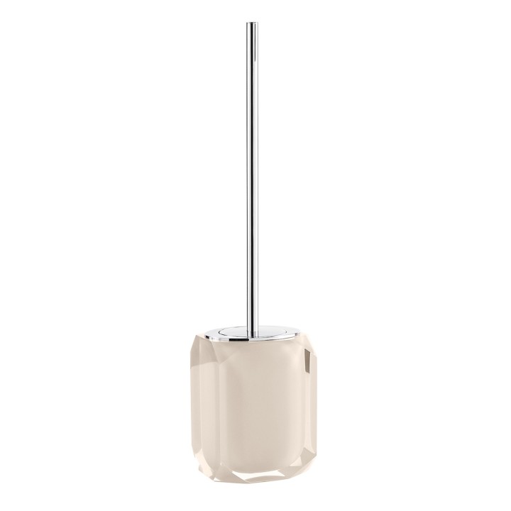 Gedy CH33 portascopino da appoggio con ciuffo in setole nero serie CHANELLE