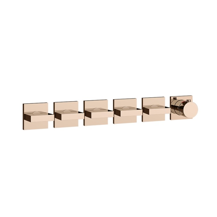 Gessi 44340 parte esterna miscelatore termostatico a parete 5 uscite indipendenti linea RETTANGOLO Gessi 44340 parte esterna miscelatore termostatico a parete 5 uscite indipendenti linea RETTANGOLO