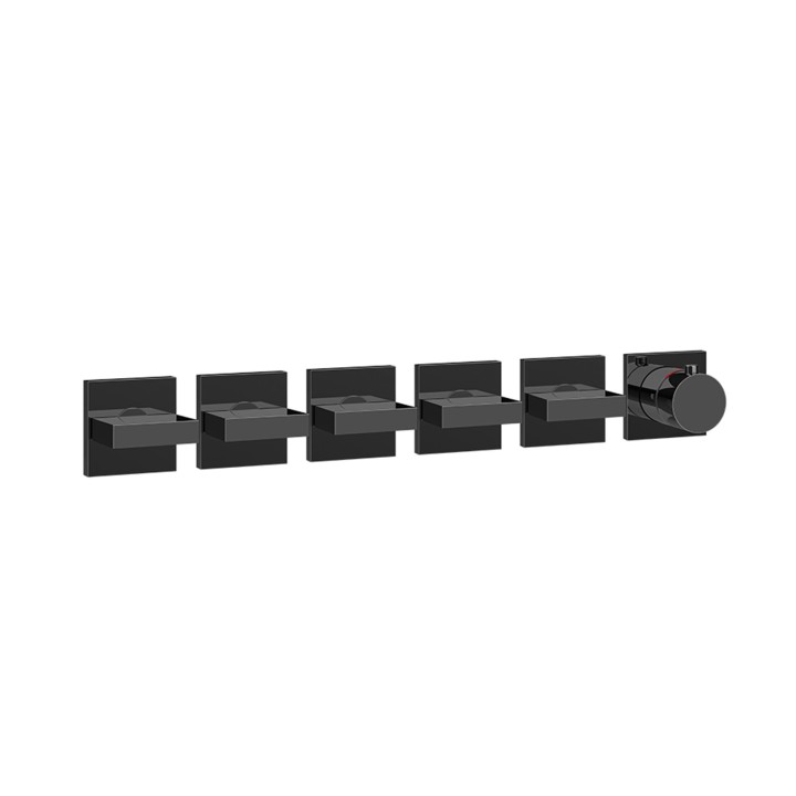 Gessi 44340 parte esterna miscelatore termostatico a parete 5 uscite indipendenti linea RETTANGOLO Gessi 44340 parte esterna miscelatore termostatico a parete 5 uscite indipendenti linea RETTANGOLO