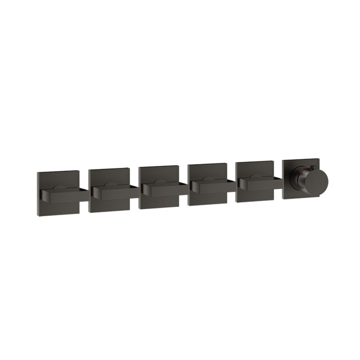 Gessi 44340 parte esterna miscelatore termostatico a parete 5 uscite indipendenti linea RETTANGOLO Gessi 44340 parte esterna miscelatore termostatico a parete 5 uscite indipendenti linea RETTANGOLO