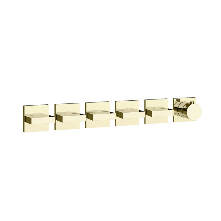 Gessi 44340 parte esterna miscelatore termostatico a parete 5 uscite indipendenti linea RETTANGOLO Gessi 44340 parte esterna miscelatore termostatico a parete 5 uscite indipendenti linea RETTANGOLO