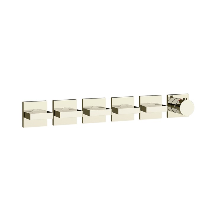 Gessi 44340 parte esterna miscelatore termostatico a parete 5 uscite indipendenti linea RETTANGOLO Gessi 44340 parte esterna miscelatore termostatico a parete 5 uscite indipendenti linea RETTANGOLO