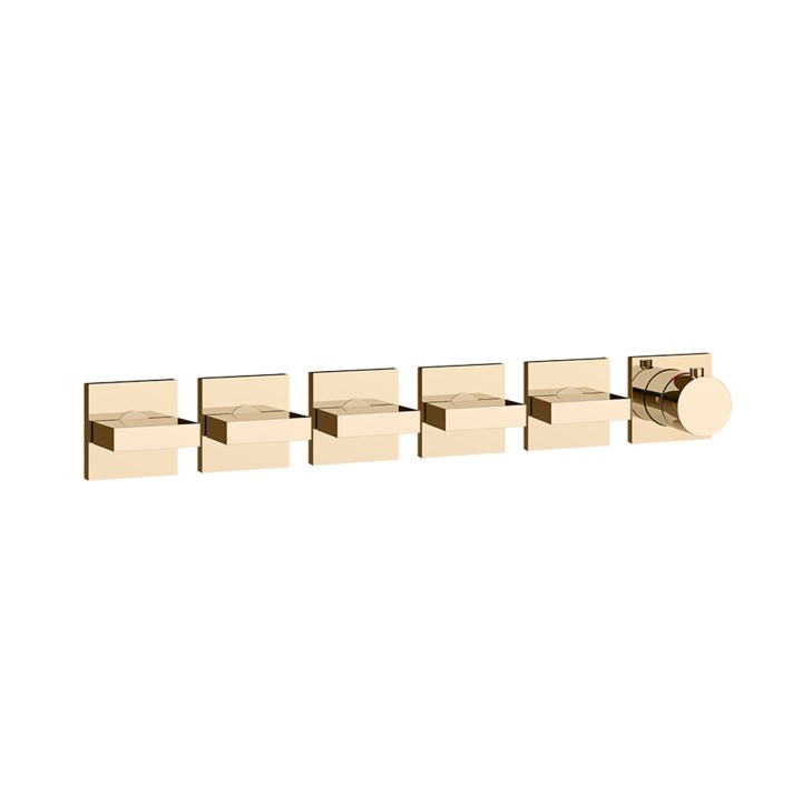 Gessi 44340 parte esterna miscelatore termostatico a parete 5 uscite indipendenti linea RETTANGOLO Gessi 44340 parte esterna miscelatore termostatico a parete 5 uscite indipendenti linea RETTANGOLO