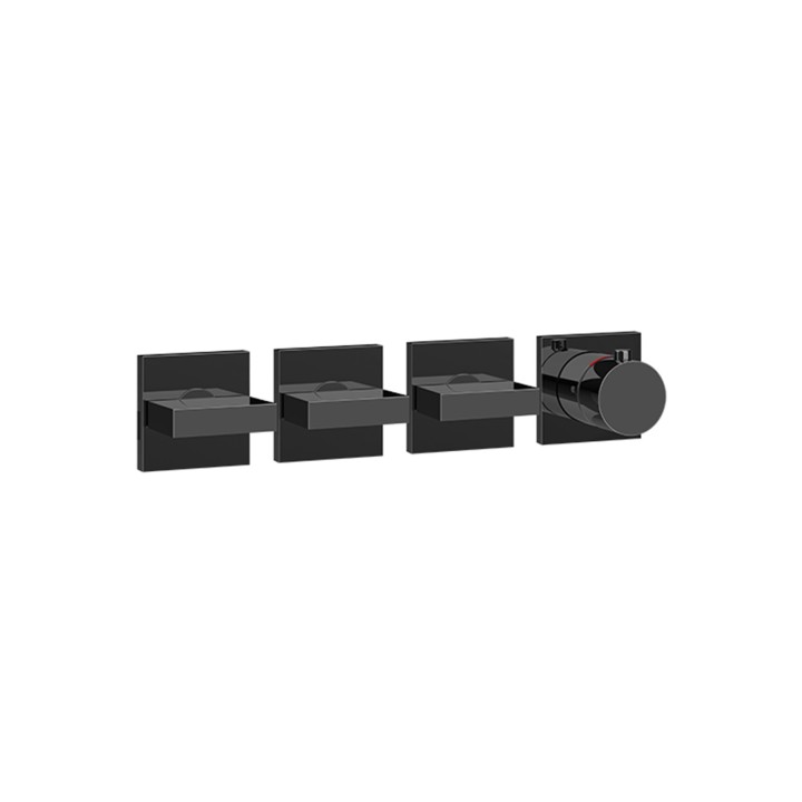 Gessi 44336 parte esterna miscelatore termostatico a parete 3 uscite indipendenti linea RETTANGOLO Gessi 44336 parte esterna miscelatore termostatico a parete 3 uscite indipendenti linea RETTANGOLO