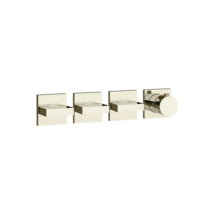 Gessi 44336 parte esterna miscelatore termostatico a parete 3 uscite indipendenti linea RETTANGOLO Gessi 44336 parte esterna miscelatore termostatico a parete 3 uscite indipendenti linea RETTANGOLO