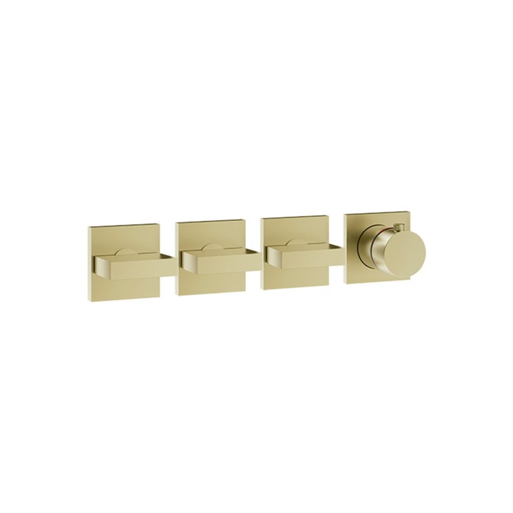 Gessi 44336 parte esterna miscelatore termostatico a parete 3 uscite indipendenti linea RETTANGOLO Gessi 44336 parte esterna miscelatore termostatico a parete 3 uscite indipendenti linea RETTANGOLO